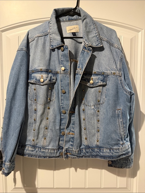 Universal Thread Jackets & Blazers - Universal Thread Light Blue Denim Jacket with Brass Studs